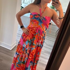 Giselle Floral print dress halter